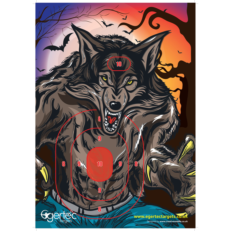 Egertec Halloween target face Werewolf