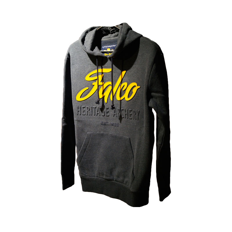 Falco Hoodie Heather - Yellow Logo