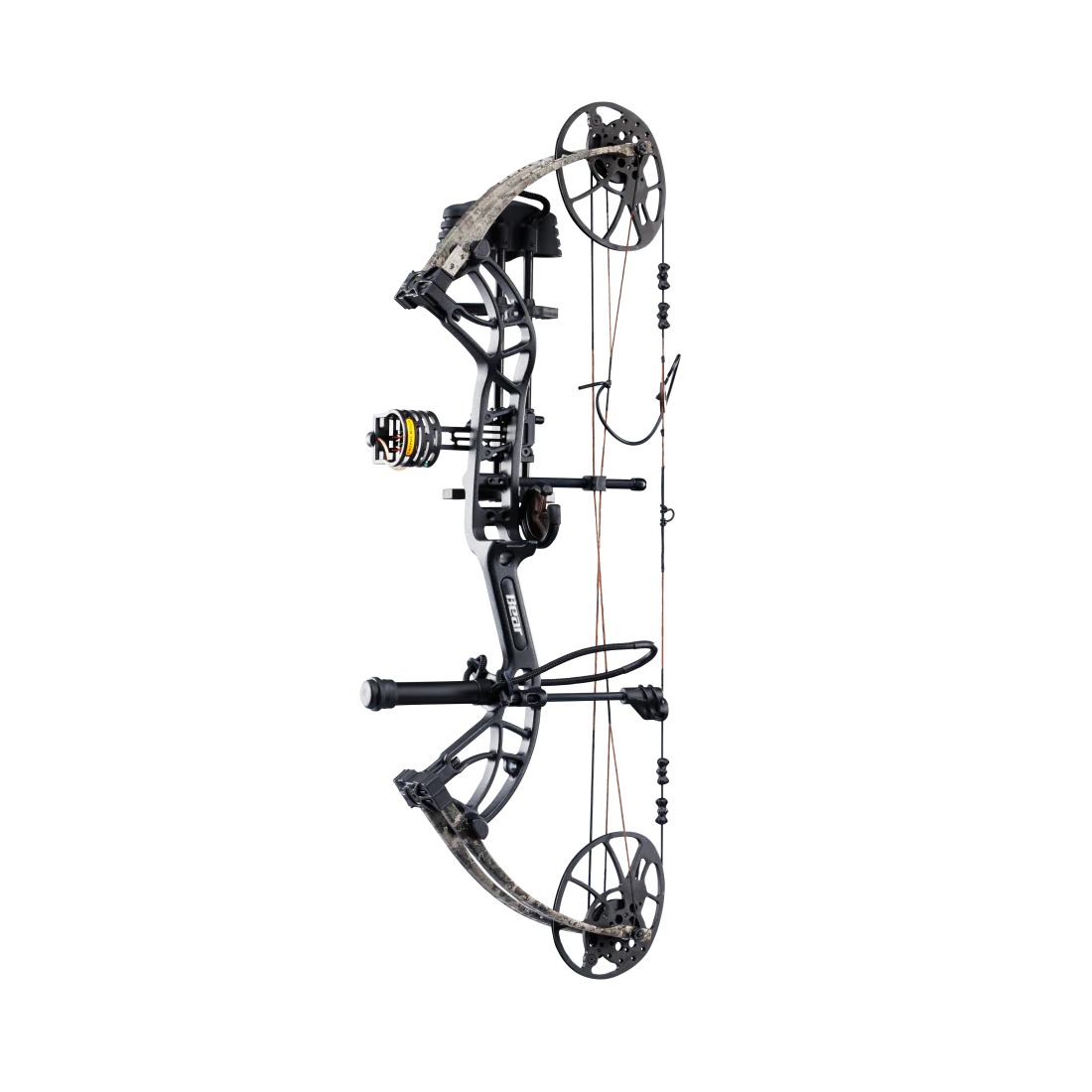pijlboog, boog, compound bow, camouflage, tuning knob