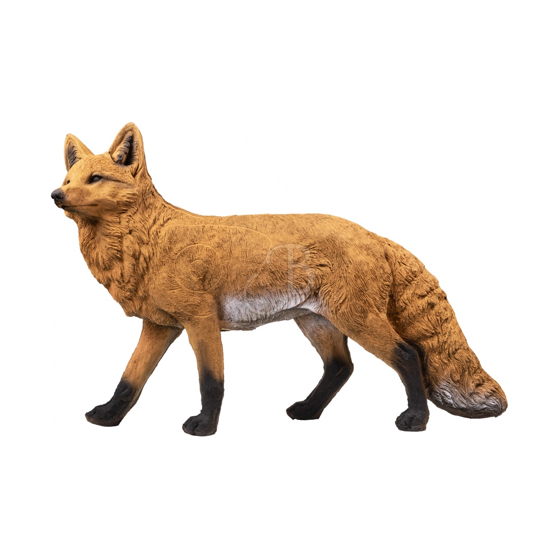 vulpes, woofmodel, fox figurine, brown fur, tail bushy