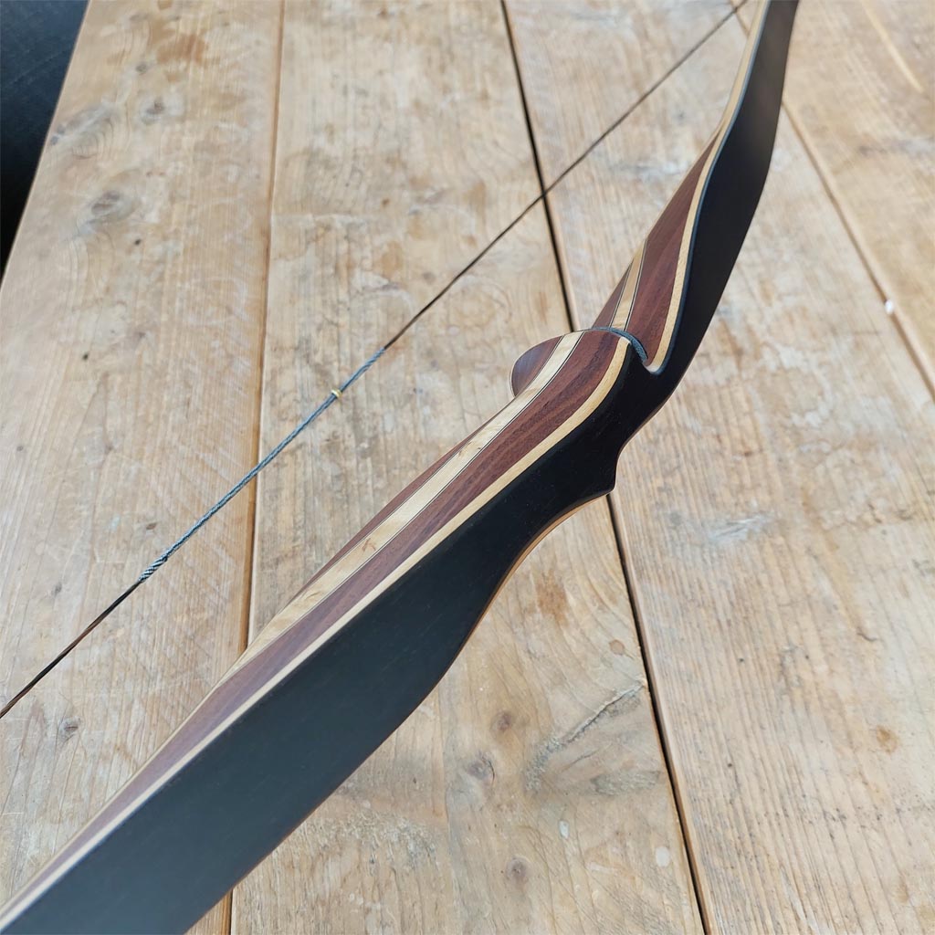 boog, houten lagen, touwboog, archery bow, luxe afwerking