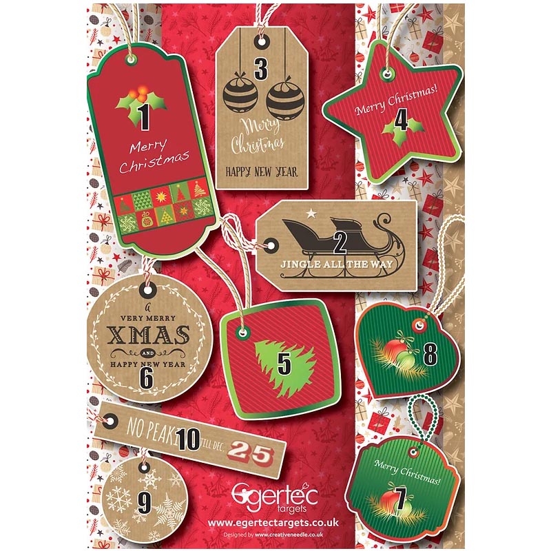 Egertec Christmas Target Face Christmas Labels