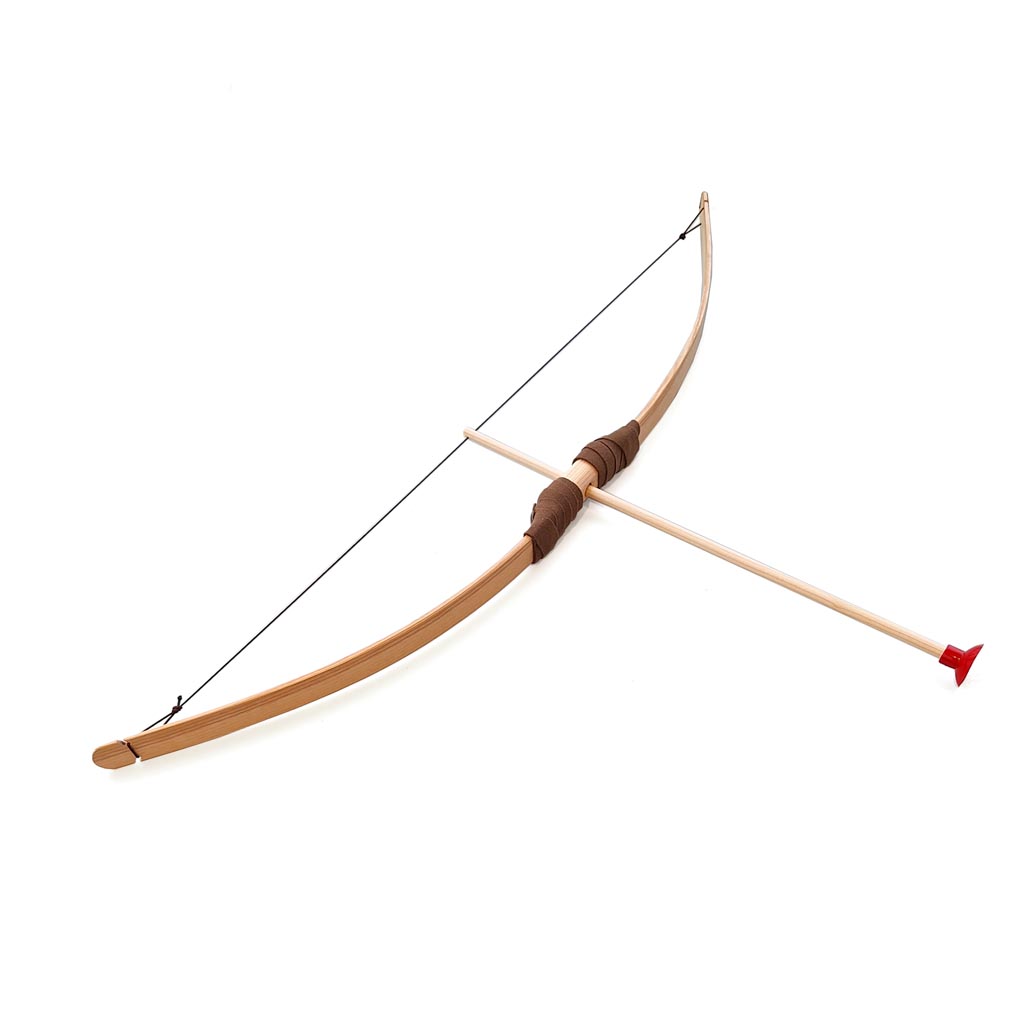 Holzkonig Wooden Kids Bow with 3 Arrows