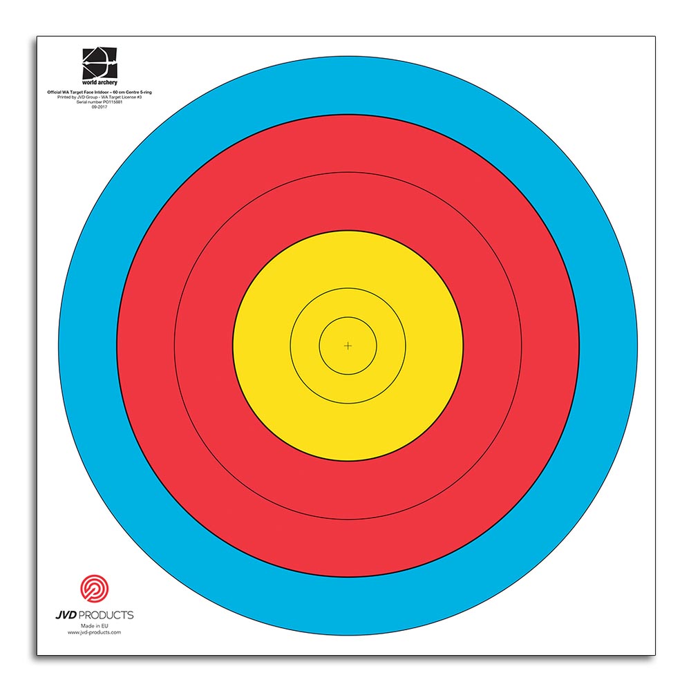 JVD target face FITA 80cm Centre 5-Ring 