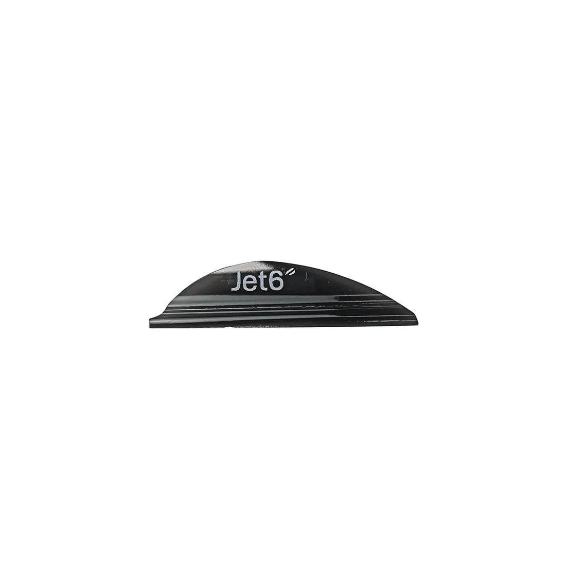 surfboard fin, fin blade, black fin, shortboard fin, Jet6 logo
