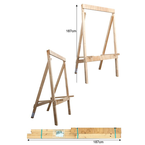 Wooden Target Stand 4-leg Big