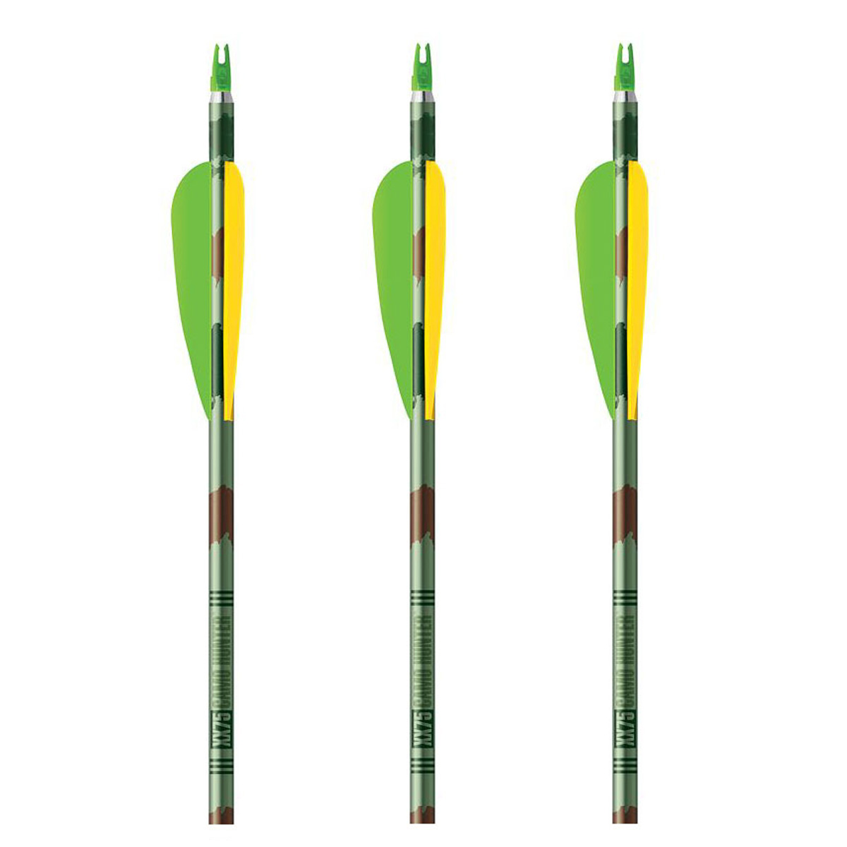 Easton Camo Hunter XX75 Arrows 2317 4 in. Vanes 6 pk Easton Camo Hunter XX75 Arrows 2317 4 in. Vanes 6 pk